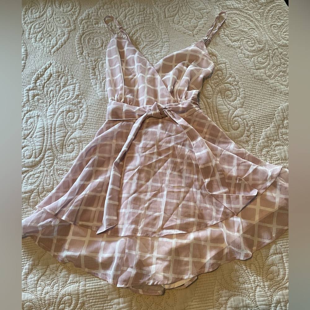 COPY - Blush Check Fit & Flare Romper - Picture 7 of 7